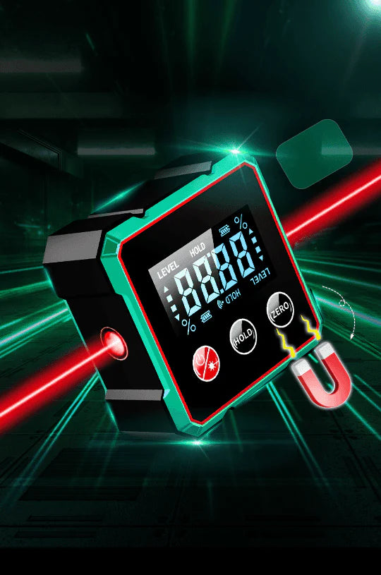 Magnetisk digital vinkelmätare med laser