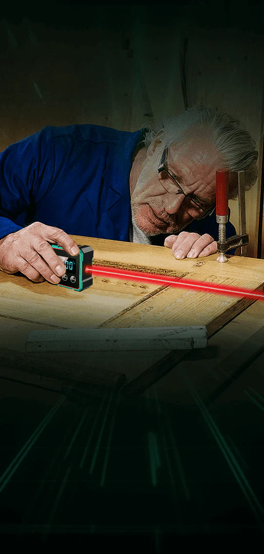 Magnetisk digital vinkelmätare med laser