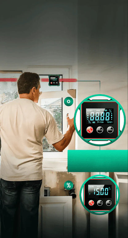 Magnetisk digital vinkelmätare med laser